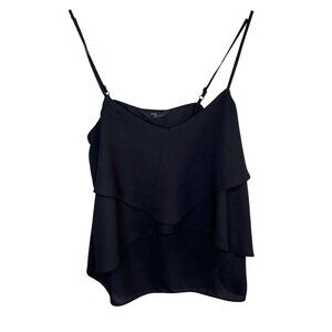 Jane Norman Black Layered Sleeveless y2k chiffon babydoll cami top 12